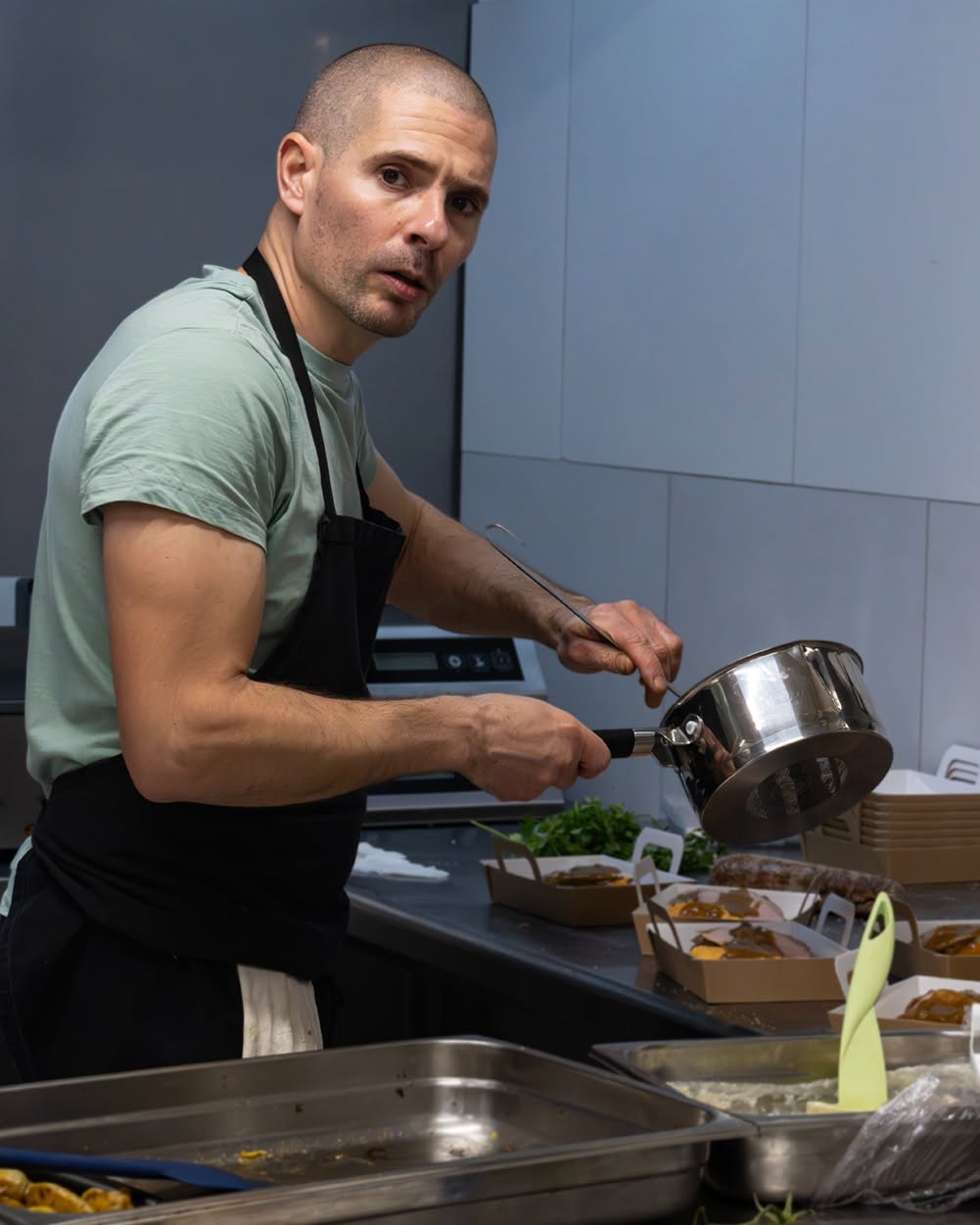 Le chef en cuisine